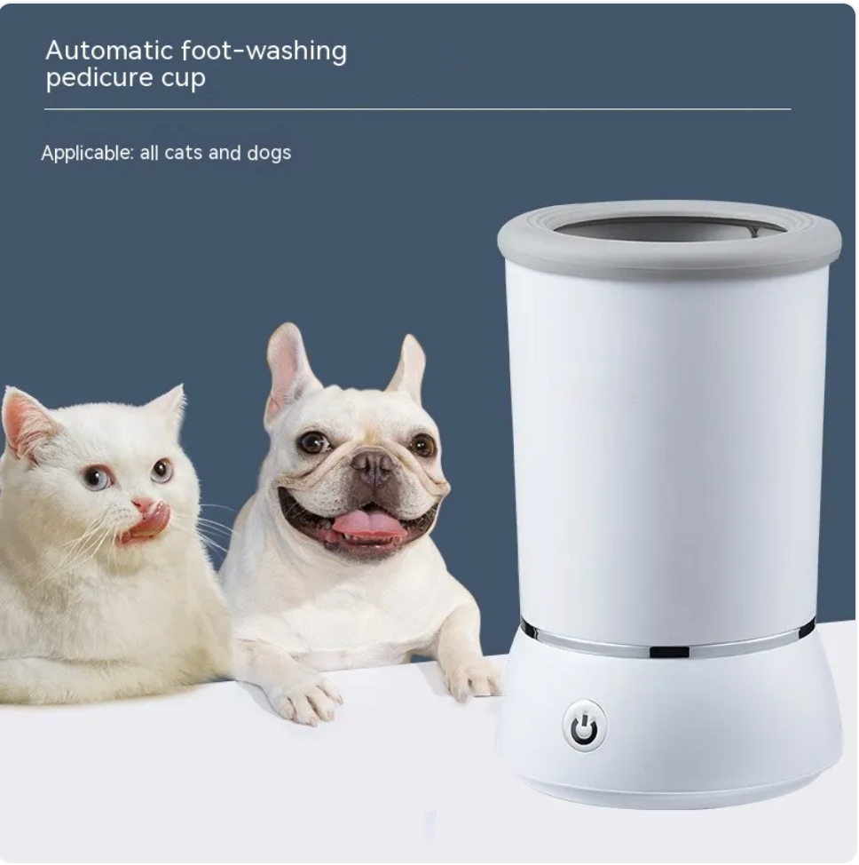 Pulitore Zampe Automatico per Cani e Gatti – Lava Zampe Portatile con Setole in Silicone