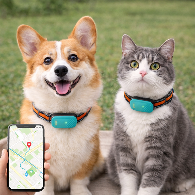 Localizzatore GPS per Cani e Gatti Impermeabile - Tracker Antismarrimento con Controllo da App Efficiente