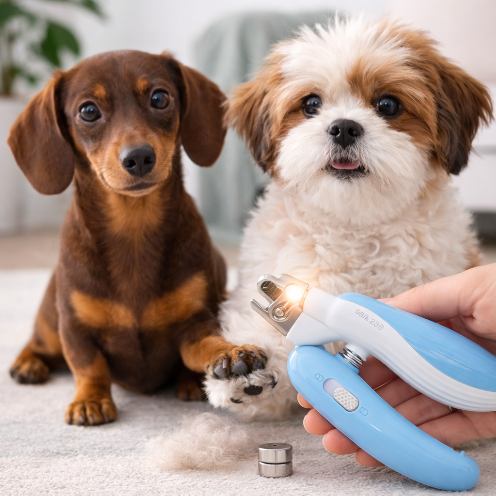 Tagliaunghie Elettrico per Animali con Luce LED – Lima Unghie Sicura e Precisa per Cani e Gatti