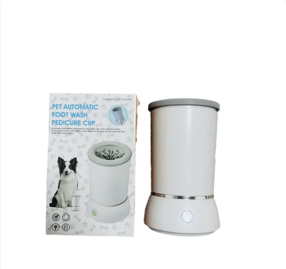 Pulitore Zampe Automatico per Cani e Gatti – Lava Zampe Portatile con Setole in Silicone